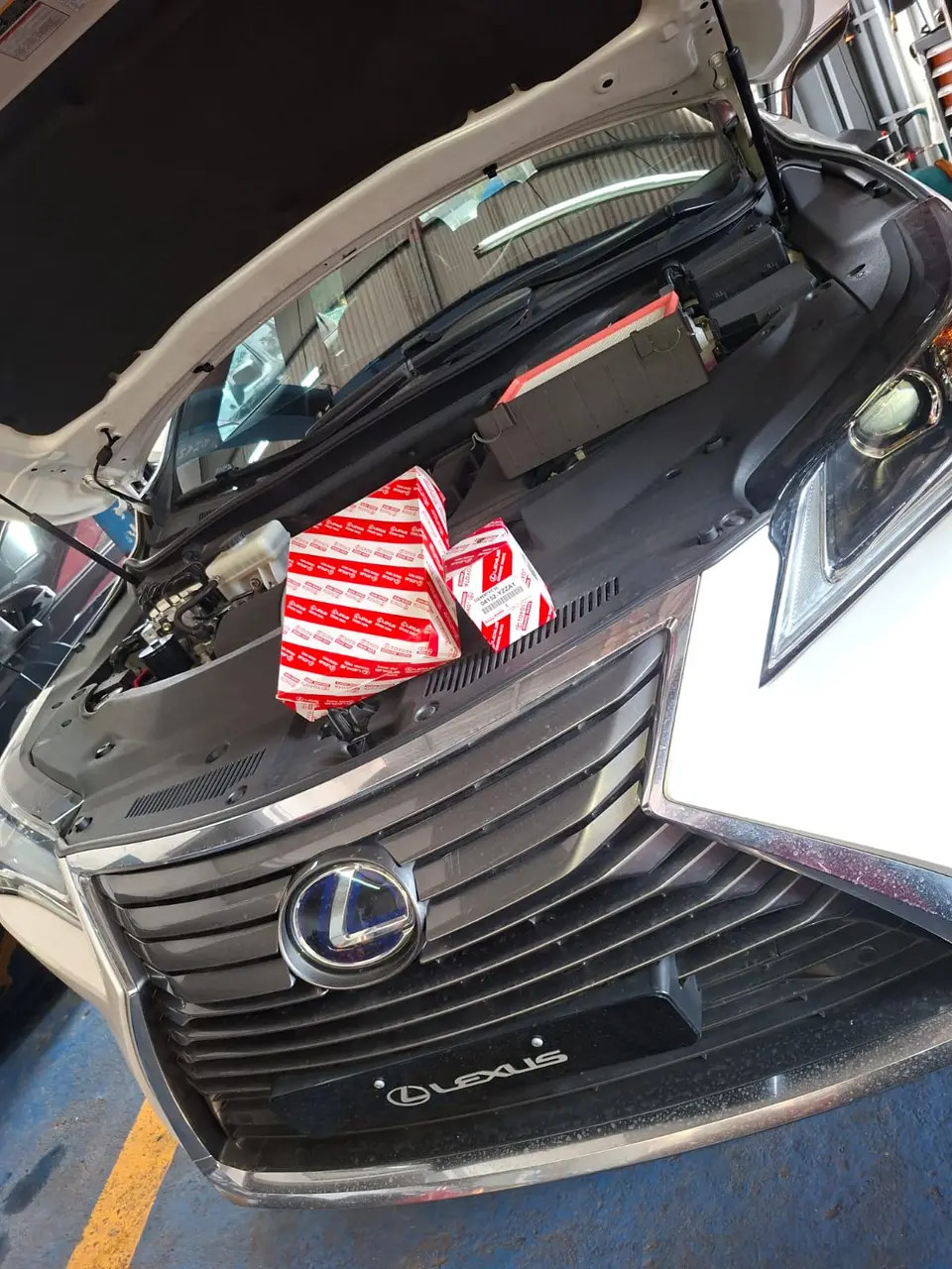 Filtros originales de Lexus antes de instalarlos